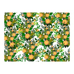 Peach Roses White Double Sided Flano Blanket (mini)  by snowwhitegirl