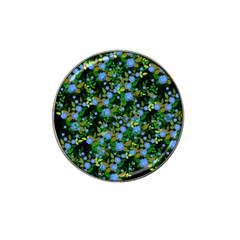 Blue Luminescent Roses Hat Clip Ball Marker by snowwhitegirl