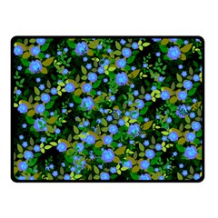 Blue Luminescent Roses Double Sided Fleece Blanket (small)  by snowwhitegirl