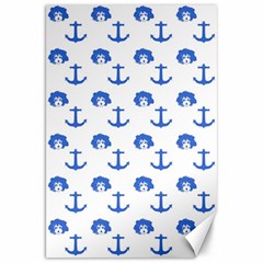 Vintage Face Anchor Blue Canvas 20  X 30  by snowwhitegirl