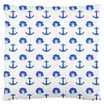 Vintage Face Anchor Blue Standard Flano Cushion Case (Two Sides) Front