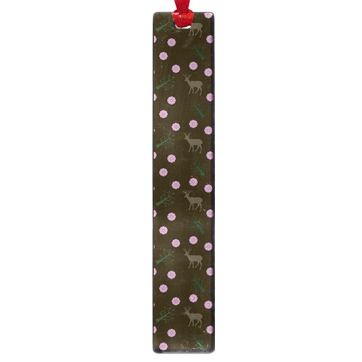 Brown Deer Trees Pattern Large Book Marks