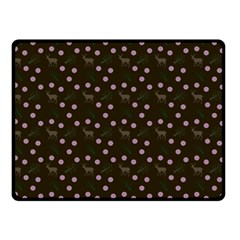 Brown Deer Trees Pattern Double Sided Fleece Blanket (small)  by snowwhitegirl