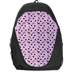 Pink Deer Pattern Backpack Bag by snowwhitegirl