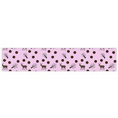 Pink Deer Pattern Small Flano Scarf by snowwhitegirl