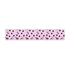 Pink Deer Pattern Flano Scarf (mini) by snowwhitegirl