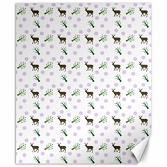 White Deer Pattern Canvas 8  X 10  by snowwhitegirl