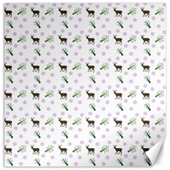 White Deer Pattern Canvas 12  X 12  by snowwhitegirl