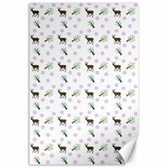 White Deer Pattern Canvas 20  X 30  by snowwhitegirl