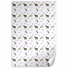 White Deer Pattern Canvas 24  X 36  by snowwhitegirl