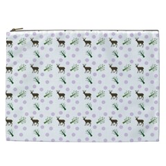 White Deer Pattern Cosmetic Bag (xxl)