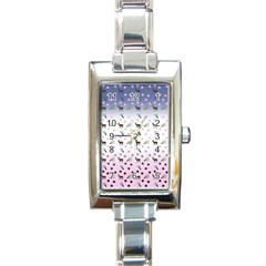 Ombre Deer Pattern Rectangle Italian Charm Watch by snowwhitegirl