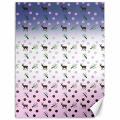 Ombre Deer Pattern Canvas 12  X 16  by snowwhitegirl