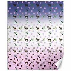 Ombre Deer Pattern Canvas 16  X 20  by snowwhitegirl