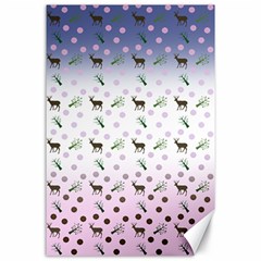 Ombre Deer Pattern Canvas 24  X 36  by snowwhitegirl