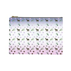 Ombre Deer Pattern Cosmetic Bag (large) by snowwhitegirl