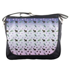 Ombre Deer Pattern Messenger Bag by snowwhitegirl