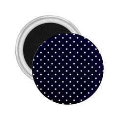 Little  Dots Navy Blue 2 25  Magnets by snowwhitegirl