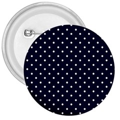 Little  Dots Navy Blue 3  Buttons by snowwhitegirl