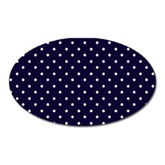 Little  Dots Navy Blue Oval Magnet by snowwhitegirl