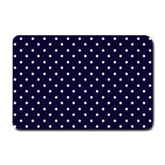 Little  Dots Navy Blue Small Doormat  by snowwhitegirl