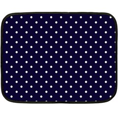 Little  Dots Navy Blue Fleece Blanket (mini) by snowwhitegirl