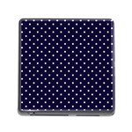 Little  Dots Navy Blue Memory Card Reader (Square 5 Slot) Front