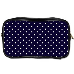 Little  Dots Navy Blue Toiletries Bag (two Sides) by snowwhitegirl