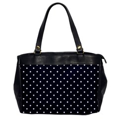 Little  Dots Navy Blue Oversize Office Handbag by snowwhitegirl