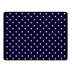 Little  Dots Navy Blue Fleece Blanket (small) by snowwhitegirl