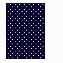 Little  Dots Navy Blue Large Garden Flag (two Sides) by snowwhitegirl