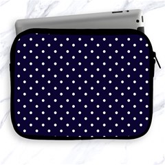 Little  Dots Navy Blue Apple Ipad 2/3/4 Zipper Cases by snowwhitegirl