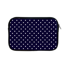 Little  Dots Navy Blue Apple Ipad Mini Zipper Cases by snowwhitegirl