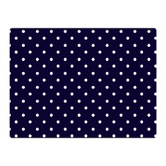 Little  Dots Navy Blue Double Sided Flano Blanket (mini)  by snowwhitegirl