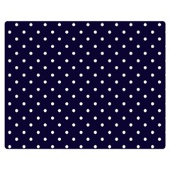 Little  Dots Navy Blue Double Sided Flano Blanket (medium)  by snowwhitegirl