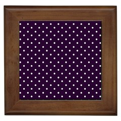 Little  Dots Purple Framed Tiles by snowwhitegirl