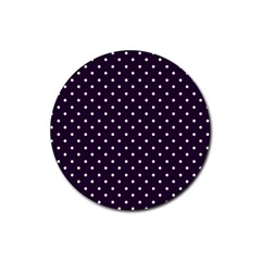 Little  Dots Purple Rubber Coaster (round)  by snowwhitegirl