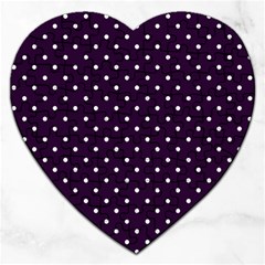 Little  Dots Purple Jigsaw Puzzle (heart) by snowwhitegirl