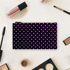 Little  Dots Purple Cosmetic Bag (small) by snowwhitegirl