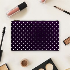 Little  Dots Purple Cosmetic Bag (medium) by snowwhitegirl