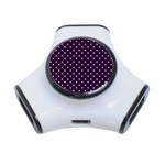 Little  Dots Purple 3-Port USB Hub Front