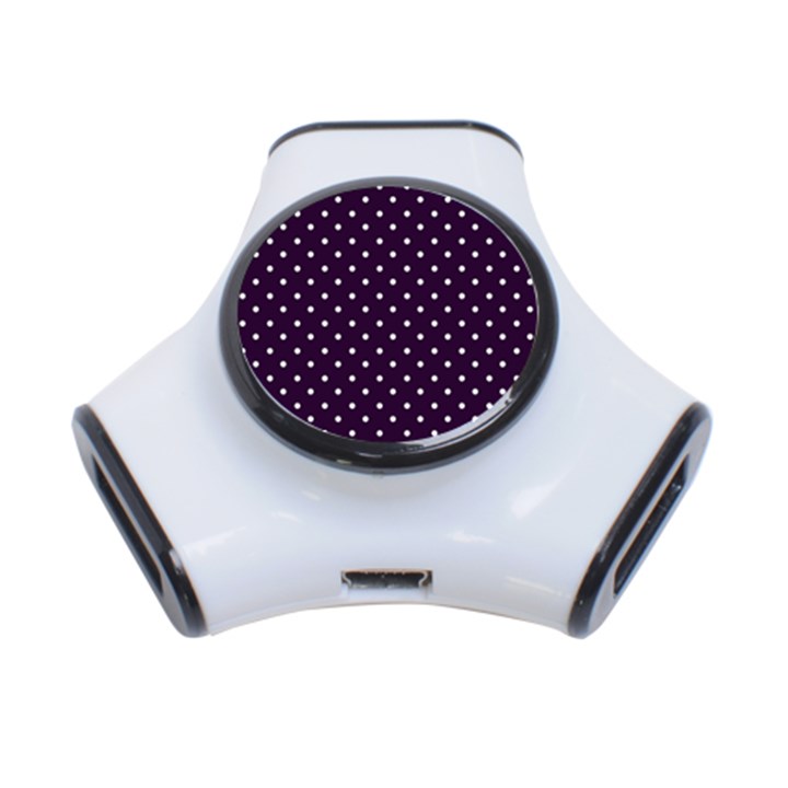 Little  Dots Purple 3-Port USB Hub