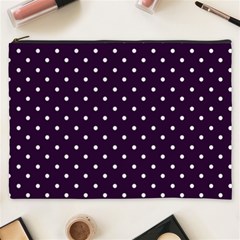 Little  Dots Purple Cosmetic Bag (xxxl) by snowwhitegirl