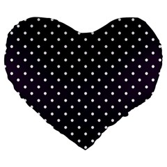 Little  Dots Purple Large 19  Premium Heart Shape Cushions by snowwhitegirl