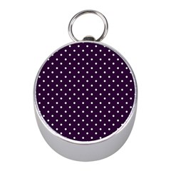 Little  Dots Purple Mini Silver Compasses by snowwhitegirl