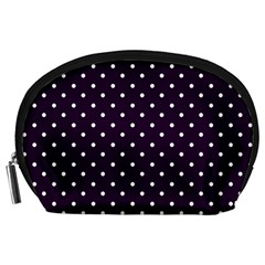 Little  Dots Purple Accessory Pouch (large) by snowwhitegirl