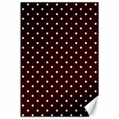 Little  Dots Maroon Canvas 12  X 18  by snowwhitegirl