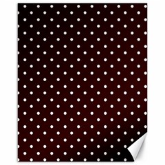 Little  Dots Maroon Canvas 16  X 20  by snowwhitegirl