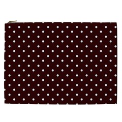 Little  Dots Maroon Cosmetic Bag (xxl)