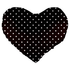 Little  Dots Maroon Large 19  Premium Heart Shape Cushions by snowwhitegirl